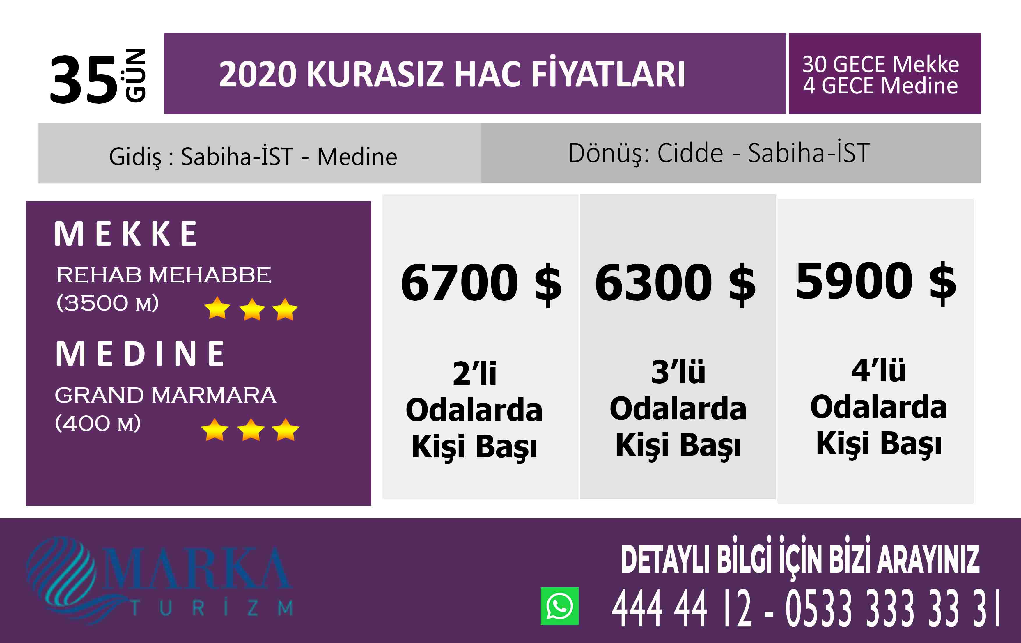 Kurasız Hac Fiyatları